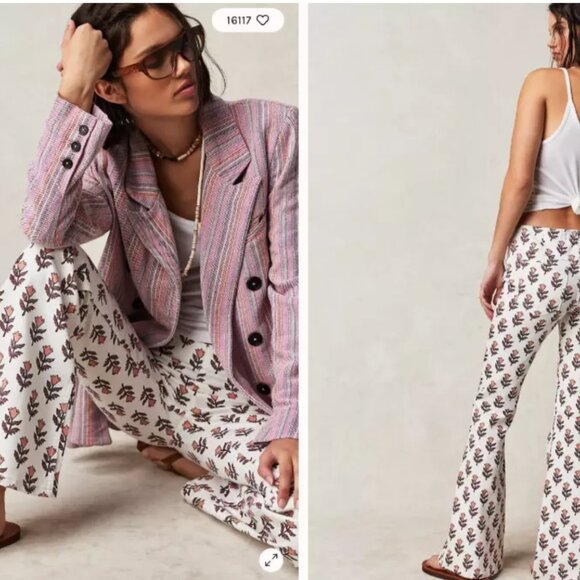 058 Free People We the Free Penny Pull On Mid Rise Flare Leg NWT Size 28 - Picture 1 of 8